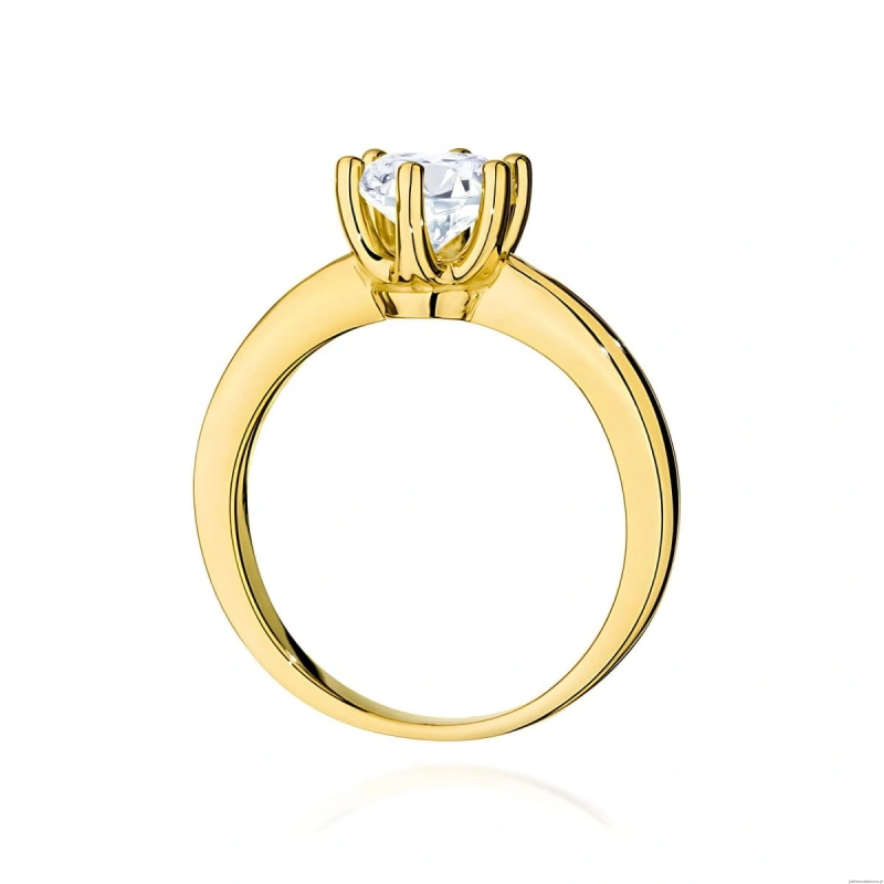 Pierścionek W0563 Diament Laboratoryjny 1,00ct żółte złoto 375