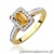 Pierścionek W0422 Cytryn 0,60ct żółte złoto 375