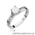 Pierścionek W0106 Biały Szafir 0,60ct białe złoto 375