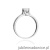 Pierścionek W0106 Biały Szafir 0,60ct białe złoto 375