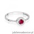Pierścionek W0616 Rubin 0,30ct białe złoto 375