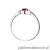 Pierścionek W0616 Rubin 0,30ct białe złoto 375