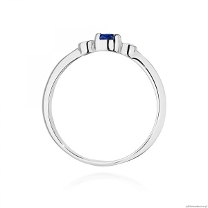 Pierścionek W0620 Szafir 0,15ct białe złoto 375
