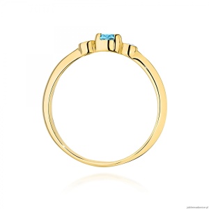 Pierścionek W0620 Topaz Swiss 0,15ct żółte złoto 375