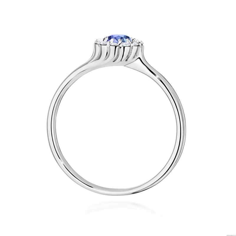 Pierścionek W0622 Tanzanit 0,50ct białe złoto 375