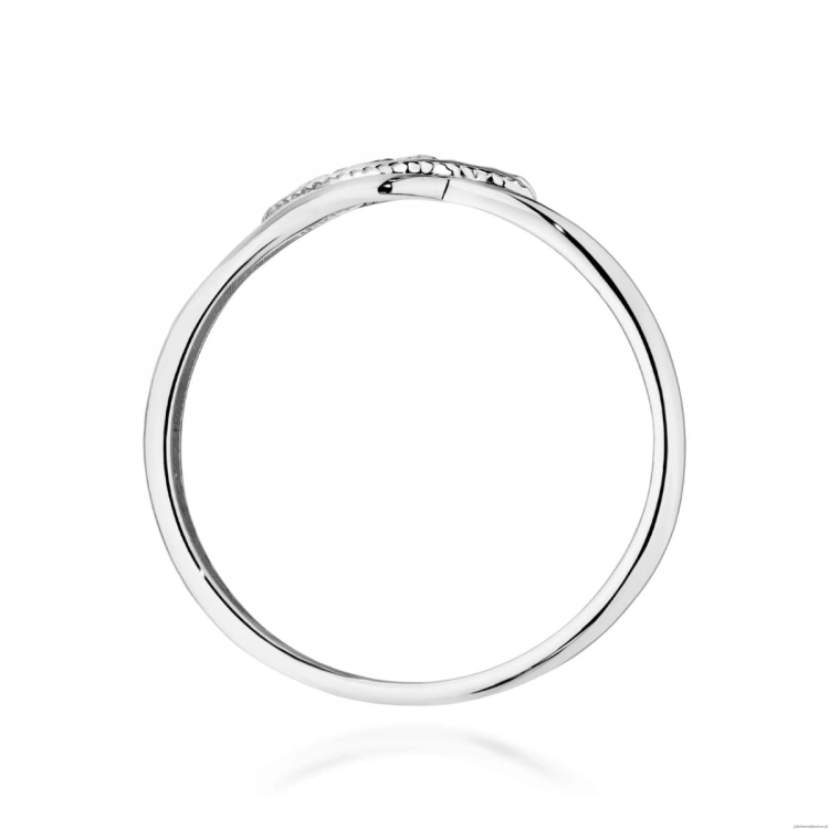 Pierścionek W0673 z diamentami białe złoto 375