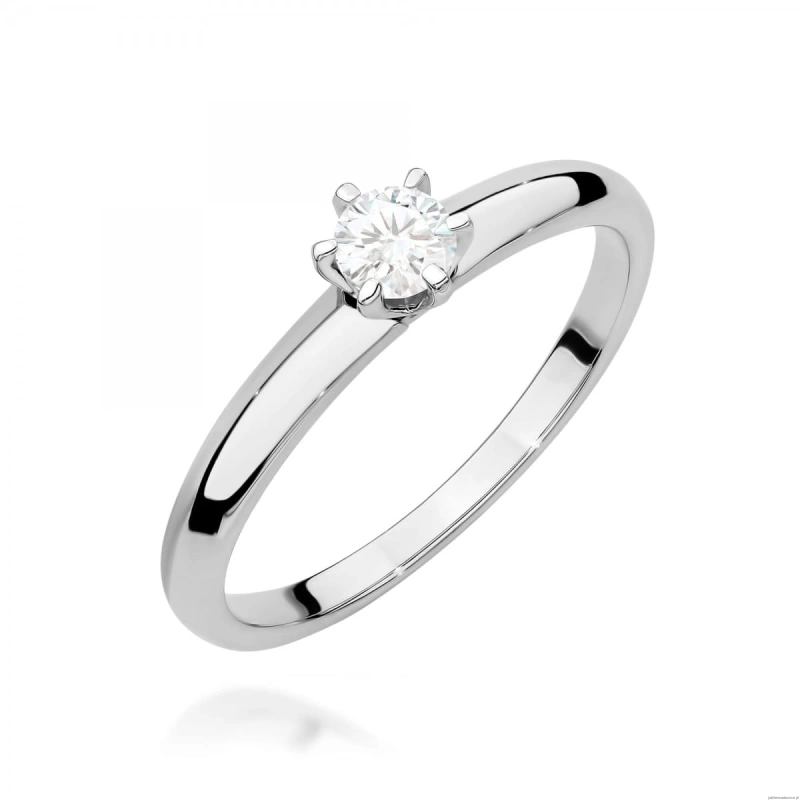 Pierścionek W0679 Diament 0,25ct białe złoto 375