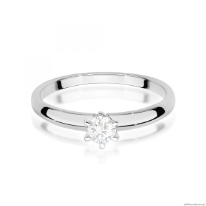 Pierścionek W0679 Diament 0,25ct białe złoto 375