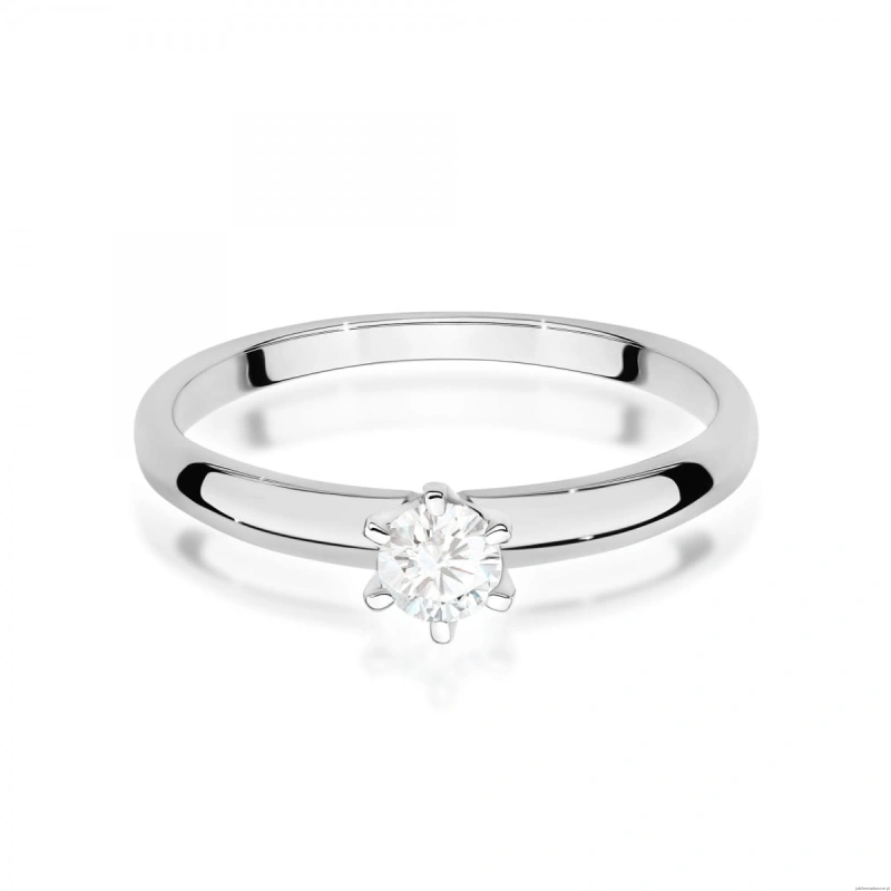 Pierścionek W0679 Diament 0,25ct białe złoto 375