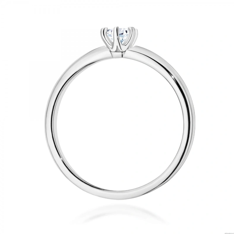 Pierścionek W0679 Diament 0,25ct białe złoto 375