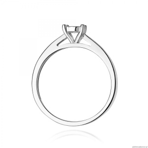 Pierścionek W0007 Diament Laboratoryjny 0,08ct białe złoto 375