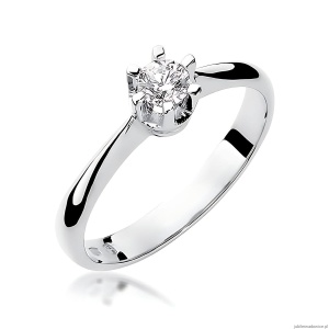 Pierścionek W0036 Diament Laboratoryjny 0,25ct białe złoto 375