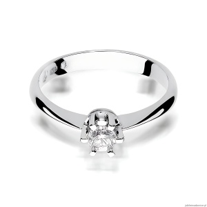 Pierścionek W0036 Diament Laboratoryjny 0,25ct białe złoto 375
