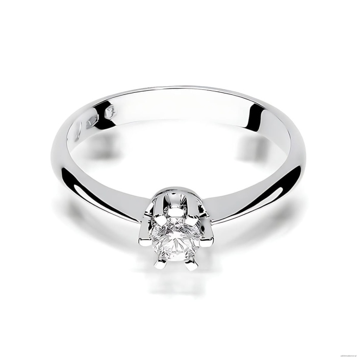 Pierścionek W0036 Diament Laboratoryjny 0,25ct białe złoto 375