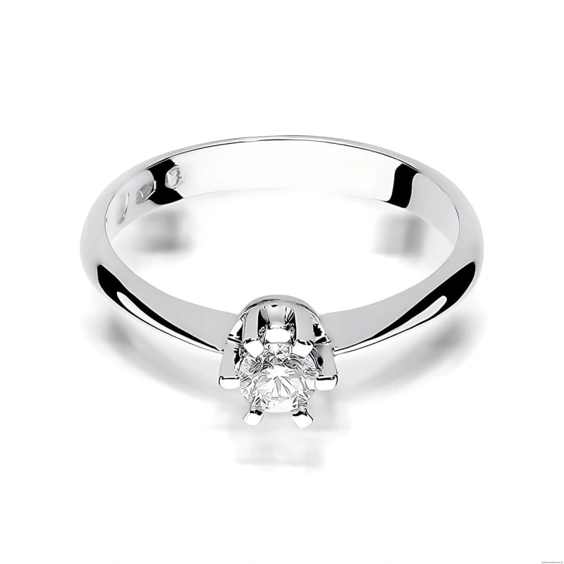 Pierścionek W0036 Diament Laboratoryjny 0,25ct białe złoto 375