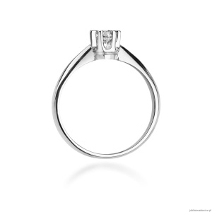 Pierścionek W0036 Diament Laboratoryjny 0,25ct białe złoto 375