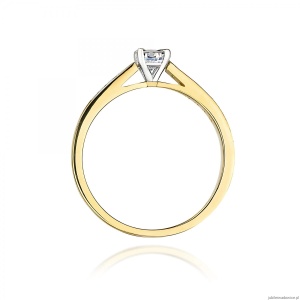 Pierścionek W0052 Diament Laboratoryjny 0,30ct żółte złoto 375