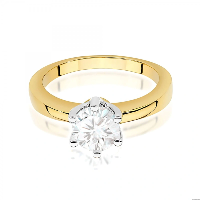 Pierścionek W0482 Diament Laboratoryjny 1,00ct żółte złoto 375
