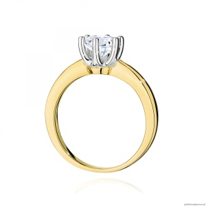 Pierścionek W0482 Diament Laboratoryjny 1,00ct żółte złoto 375