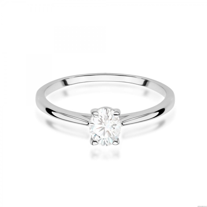 Pierścionek W0581 Diament Laboratoryjny 0,30ct białe złoto 375