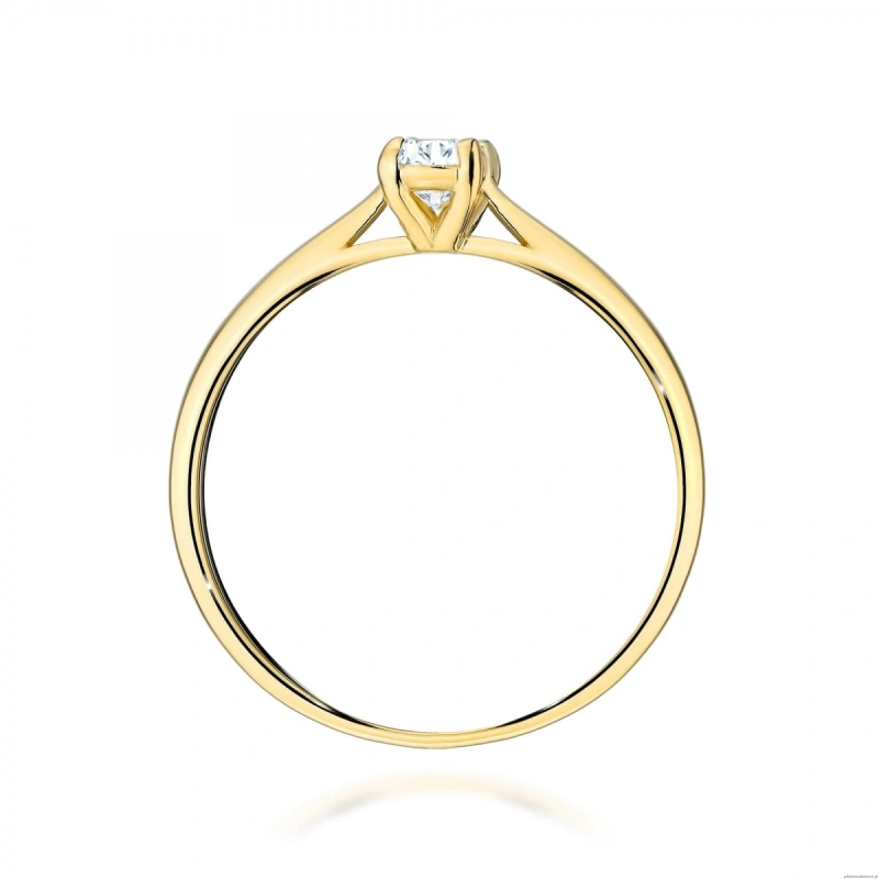 Pierścionek W0581 Diament Laboratoryjny 0,30ct żółte złoto 375