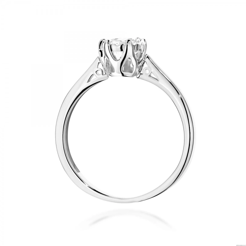 Pierścionek W0605 Diament Laboratoryjny 0,30ct białe złoto 375