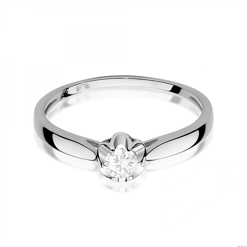 Pierścionek W0062 Diament Laboratoryjny 0,15ct białe złoto 375