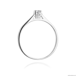 Pierścionek W0311 Diament Laboratoryjny 0,10ct białe złoto 375