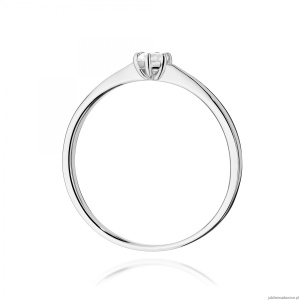 Pierścionek W0579 Diament Laboratoryjny 0,10ct białe złoto 375