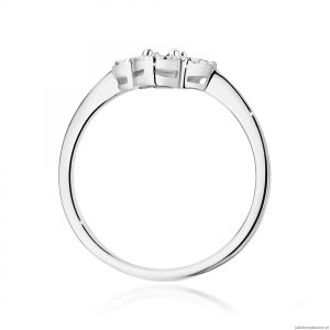 Pierścionek W0627 Diament 0,03ct białe złoto 375