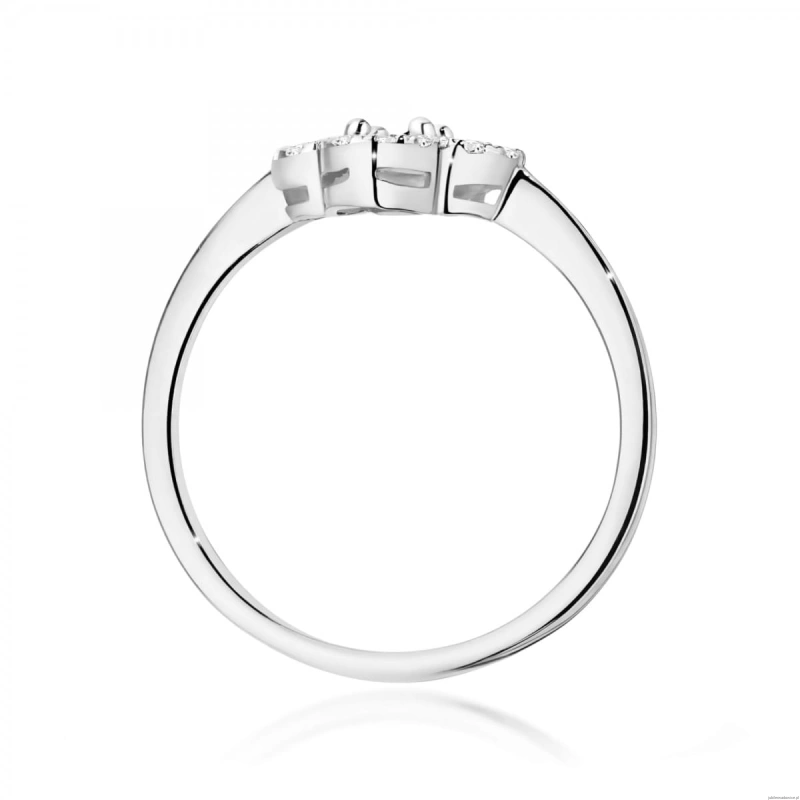 Pierścionek W0627 Diament 0,03ct białe złoto 375
