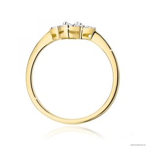 Pierścionek W0627 Diament 0,03ct żółte złoto 375