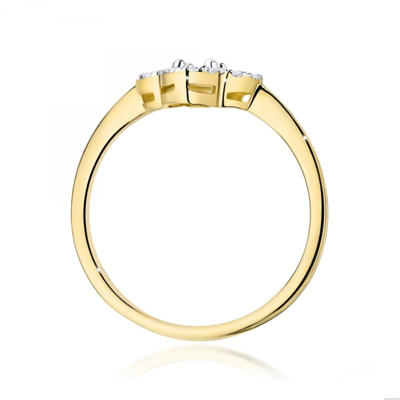 Pierścionek W0627 Diament 0,03ct żółte złoto 375