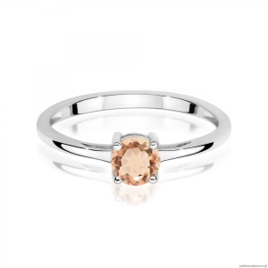 Pierścionek W0656 Morganit 0,40ct białe złoto 375