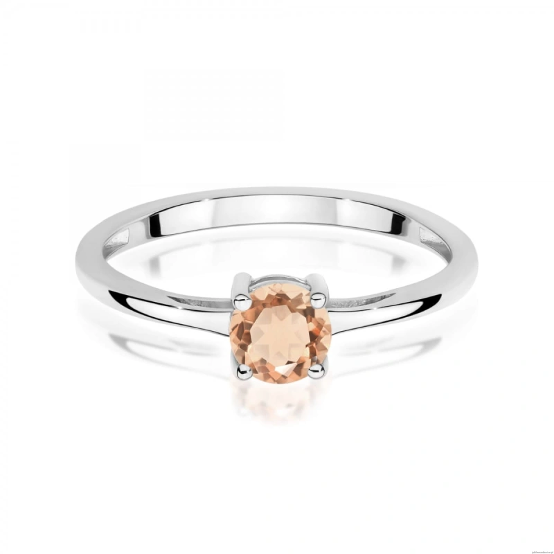 Pierścionek W0656 Morganit 0,40ct białe złoto 375