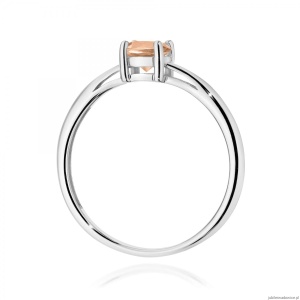 Pierścionek W0656 Morganit 0,40ct białe złoto 375