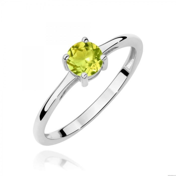 Pierścionek W0656 Oliwin 0,60ct białe złoto 375