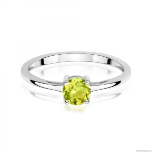 Pierścionek W0656 Oliwin 0,60ct białe złoto 375