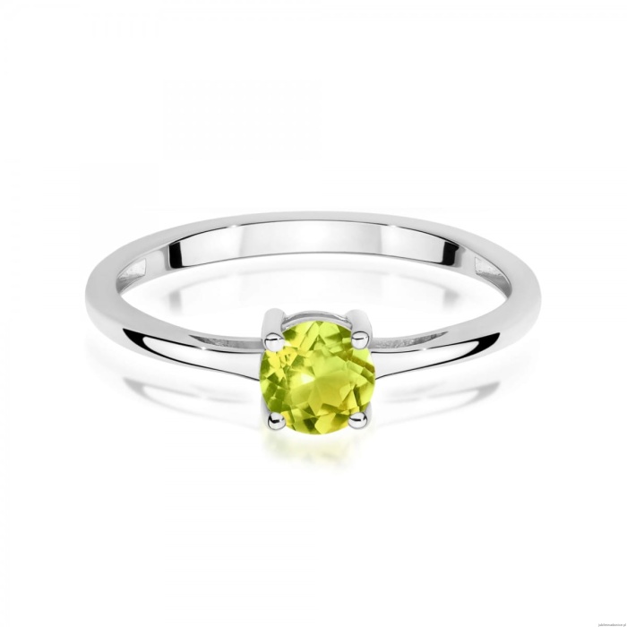 Pierścionek W0656 Oliwin 0,60ct białe złoto 375