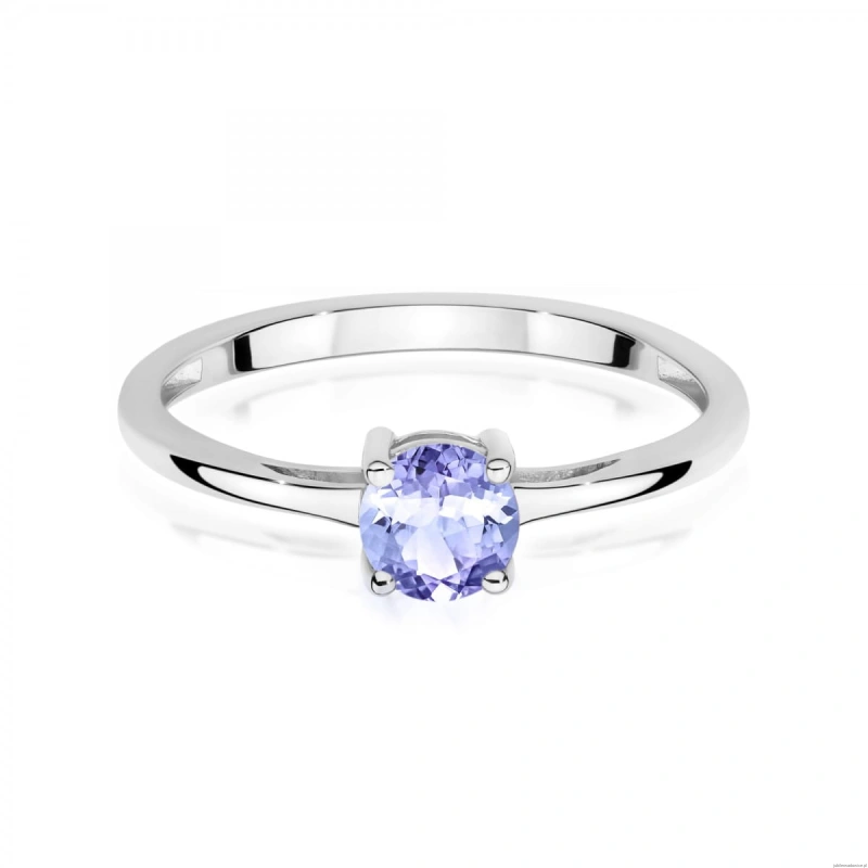 Pierścionek W0656 Tanzanit 0,50ct białe złoto 375