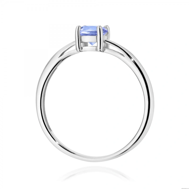 Pierścionek W0656 Tanzanit 0,50ct białe złoto 375