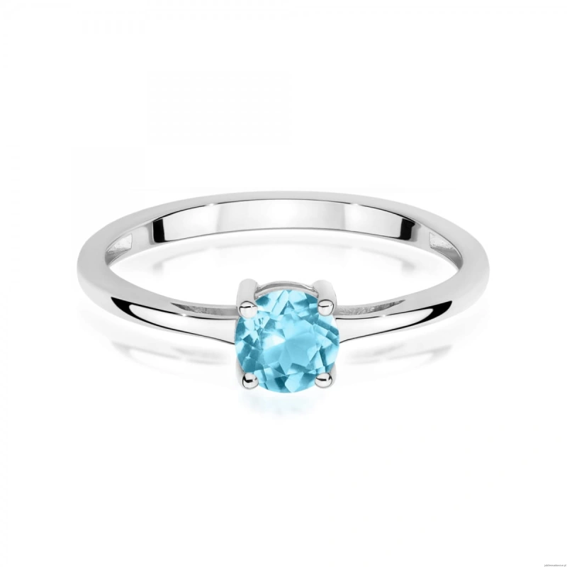 Pierścionek W0656 Topaz Swiss 0,50ct białe złoto 375