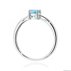Pierścionek W0656 Topaz Swiss 0,50ct białe złoto 375