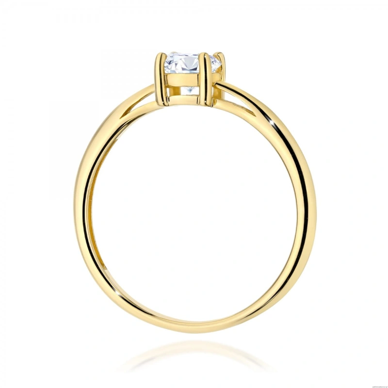Pierścionek W0656 Diament Laboratoryjny 0,50ct żółte złoto 375