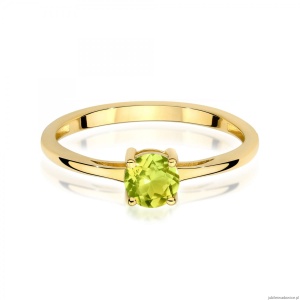 Pierścionek W0656 Oliwin 0,60ct żółte złoto 375