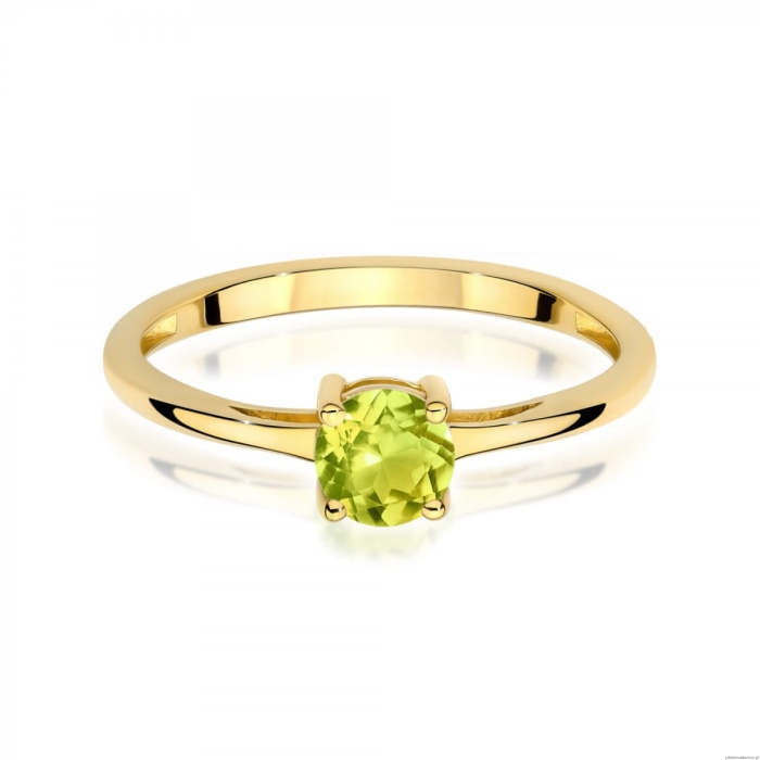 Pierścionek W0656 Oliwin 0,60ct żółte złoto 375