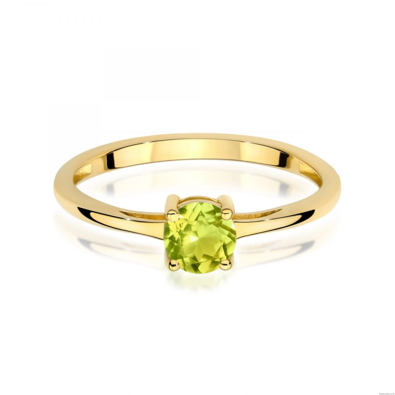 Pierścionek W0656 Oliwin 0,60ct żółte złoto 375
