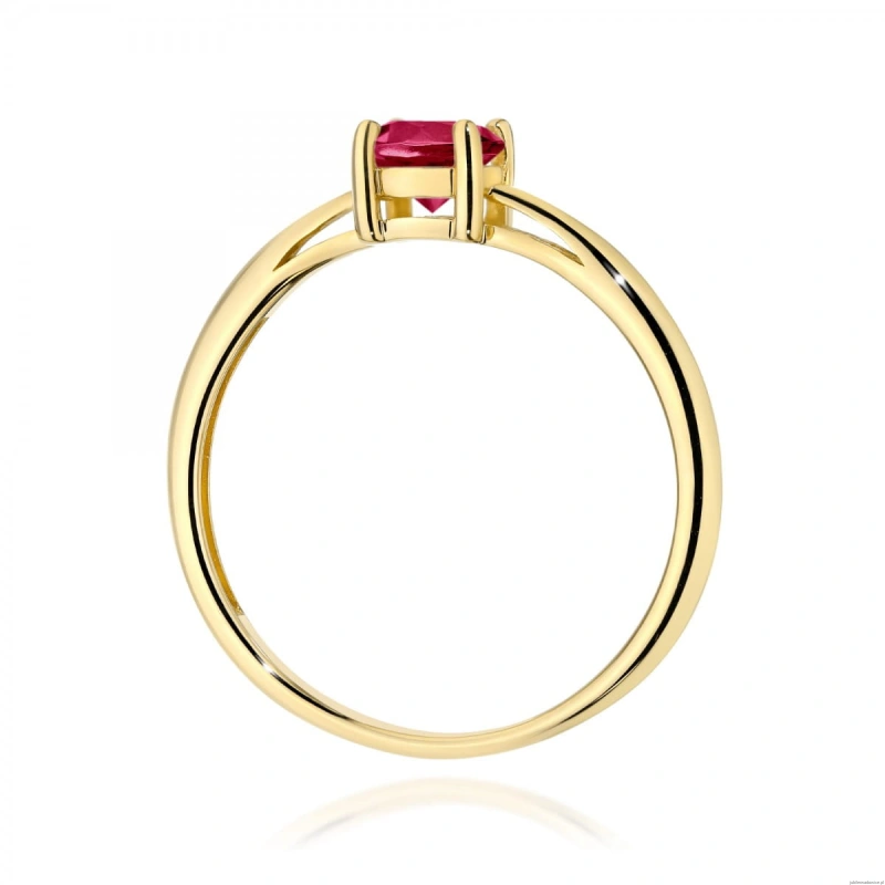 Pierścionek W0656 Rubin 0,60ct żółte złoto 375