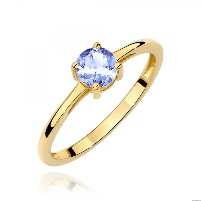 Pierścionek W0656 Tanzanit 0,50ct żółte złoto 375