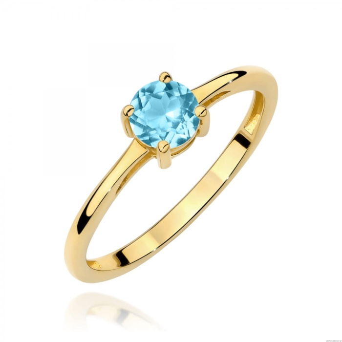 Pierścionek W0656 Topaz Swiss 0,50ct żółte złoto 375